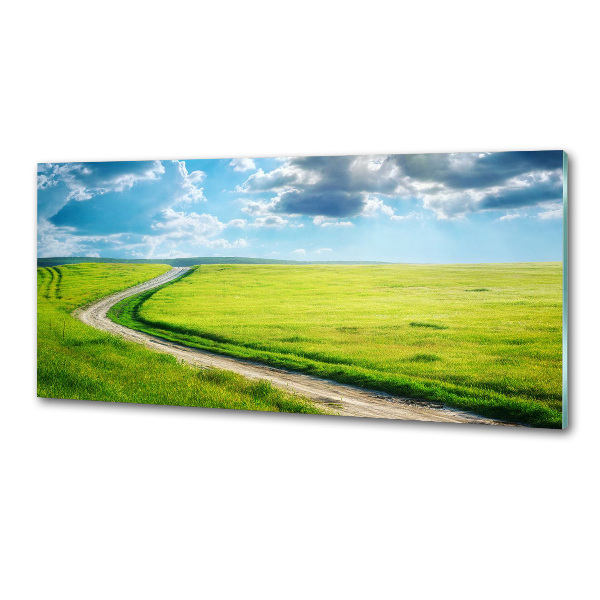 Rivestimento parete cucina con decorazione 