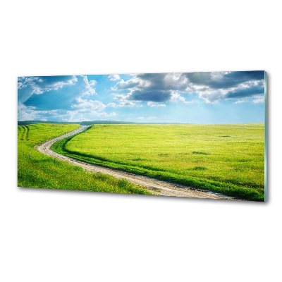 Rivestimento parete cucina con decorazione 