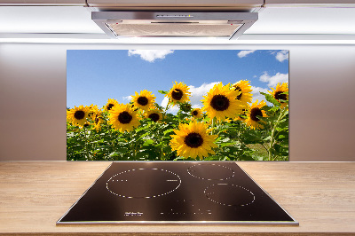 Pannello paraschizzi cucina con motivo di girasoli