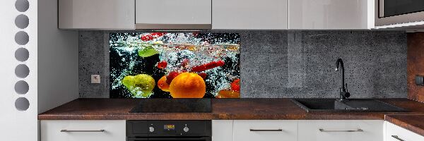 Rivestimento parete cucina con motivo Frutti sott'acqua