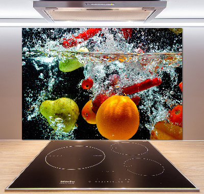 Rivestimento parete cucina con motivo Frutti sott'acqua