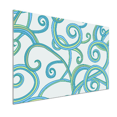 Pannello paraschizzi cucina con motivo a spirali astratte