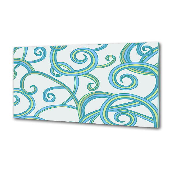 Pannello paraschizzi cucina con motivo a spirali astratte