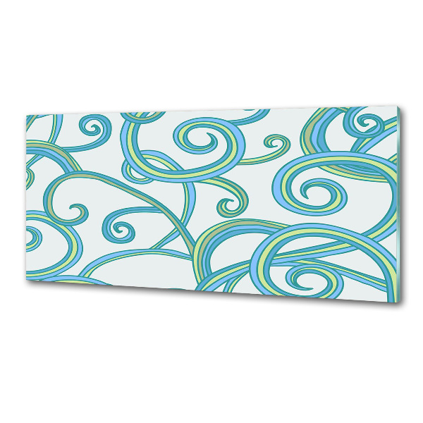 Pannello paraschizzi cucina con motivo a spirali astratte