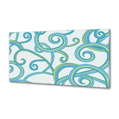 Pannello paraschizzi cucina con motivo a spirali astratte