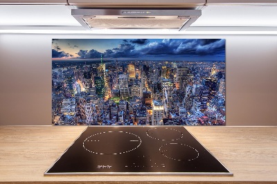 Pannello paraschizzi cucina con stampa con vista a volo d'uccello su New York