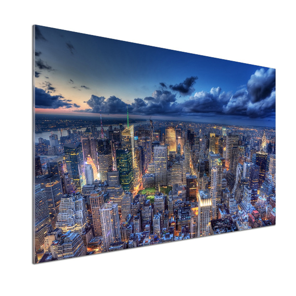 Pannello paraschizzi cucina con stampa con vista a volo d'uccello su New York