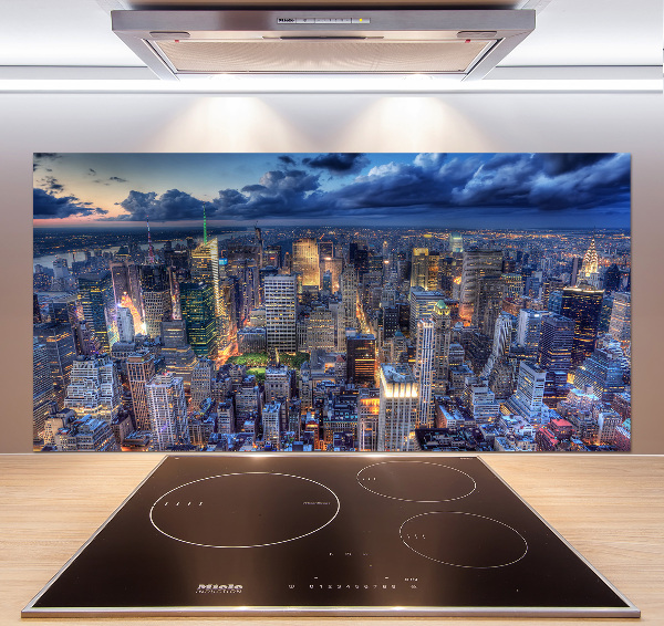 Pannello paraschizzi cucina con stampa con vista a volo d'uccello su New York