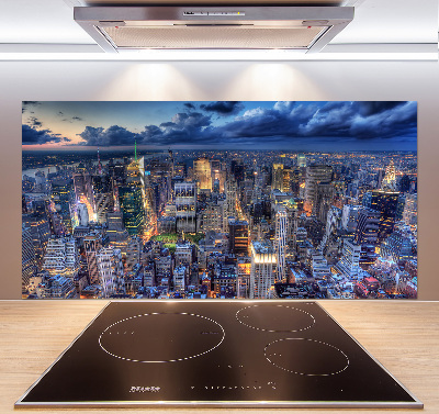 Pannello paraschizzi cucina con stampa con vista a volo d'uccello su New York