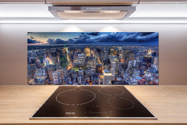 Pannello paraschizzi cucina con stampa con vista a volo d'uccello su New York