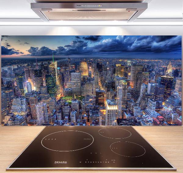 Pannello paraschizzi cucina con stampa con vista a volo d'uccello su New York