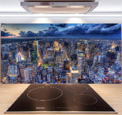 Pannello paraschizzi cucina con stampa con vista a volo d'uccello su New York