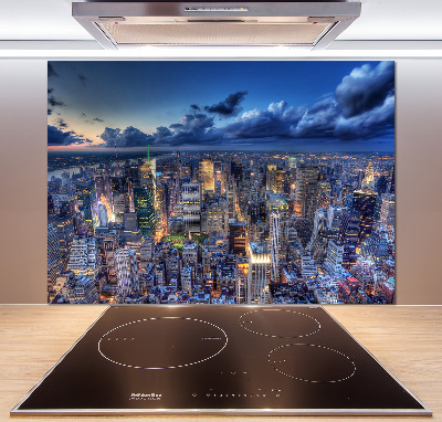 Pannello paraschizzi cucina con stampa con vista a volo d'uccello su New York
