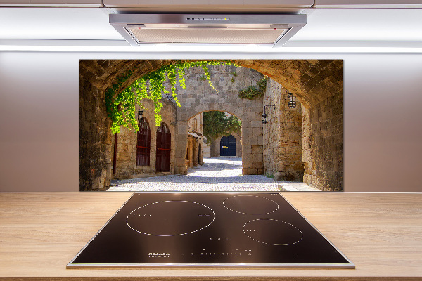 Rivestimento parete cucina con stampa Strade incantevoli