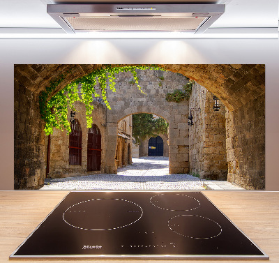 Rivestimento parete cucina con stampa Strade incantevoli