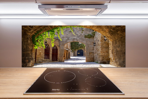 Rivestimento parete cucina con stampa Strade incantevoli