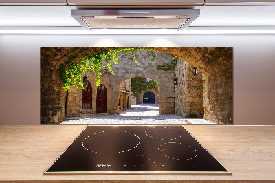 Rivestimento parete cucina con stampa Strade incantevoli