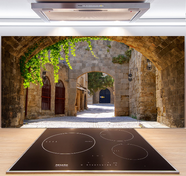 Rivestimento parete cucina con stampa Strade incantevoli