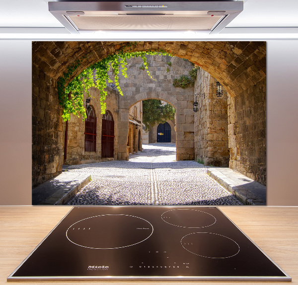 Rivestimento parete cucina con stampa Strade incantevoli