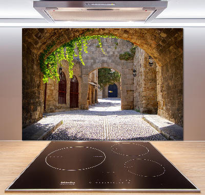 Rivestimento parete cucina con stampa Strade incantevoli