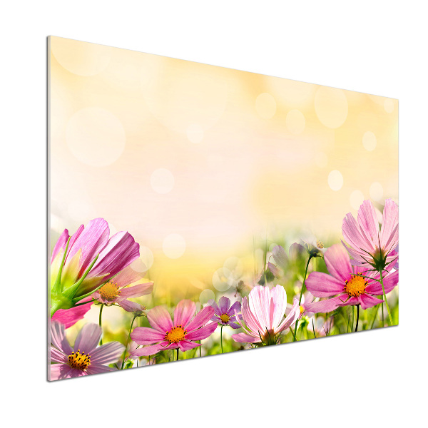 Rivestimento parete cucina con motivo papaveri