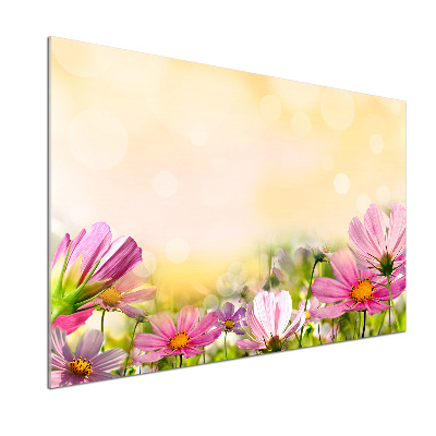 Rivestimento parete cucina con motivo papaveri