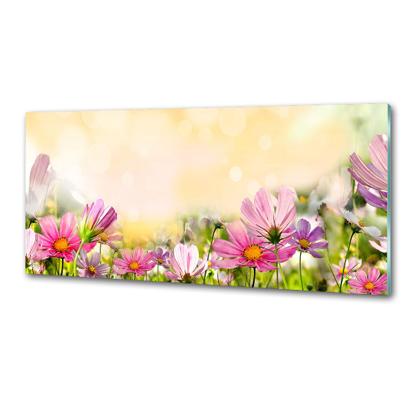 Rivestimento parete cucina con motivo papaveri