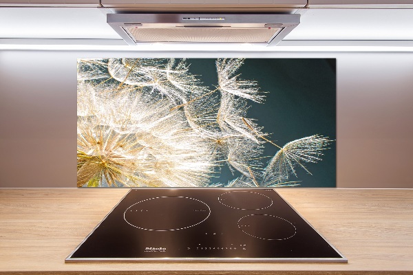 Pannello retrocucina con decorazione a semi di tarassaco