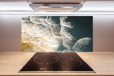 Pannello retrocucina con decorazione a semi di tarassaco