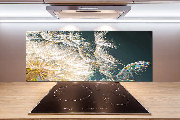 Pannello retrocucina con decorazione a semi di tarassaco