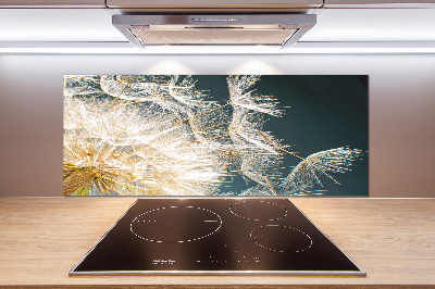 Pannello retrocucina con decorazione a semi di tarassaco