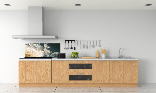 Pannello retrocucina con decorazione a semi di tarassaco