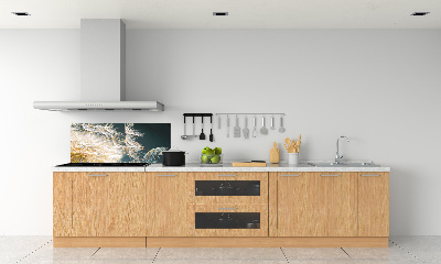 Pannello retrocucina con decorazione a semi di tarassaco