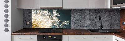 Pannello retrocucina con decorazione a semi di tarassaco