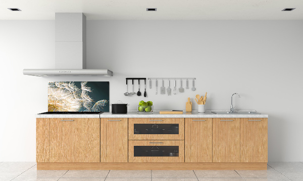 Pannello retrocucina con decorazione a semi di tarassaco