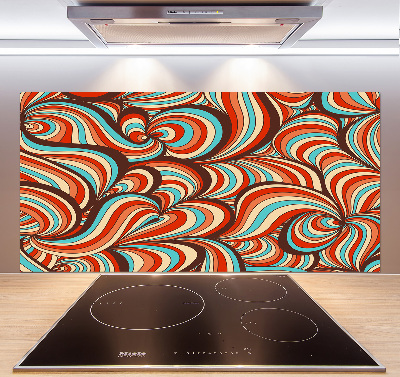 Rivestimento parete cucina con motivo a spirale