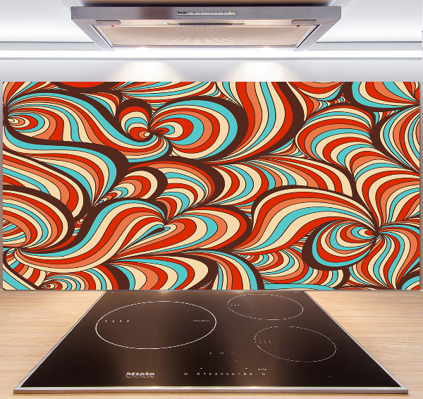 Rivestimento parete cucina con motivo a spirale