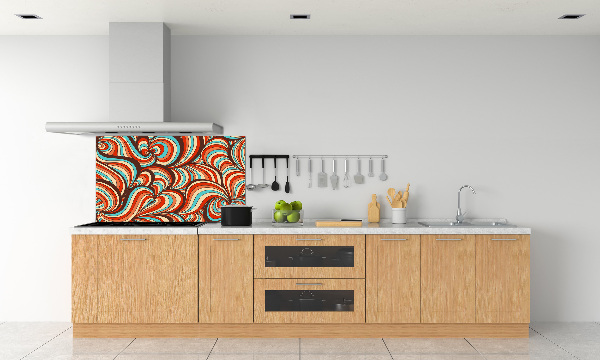 Rivestimento parete cucina con motivo a spirale