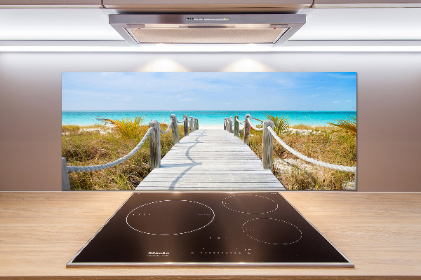 Pannello paraschizzi cucina con motivo 'Sentiero in riva al mare'