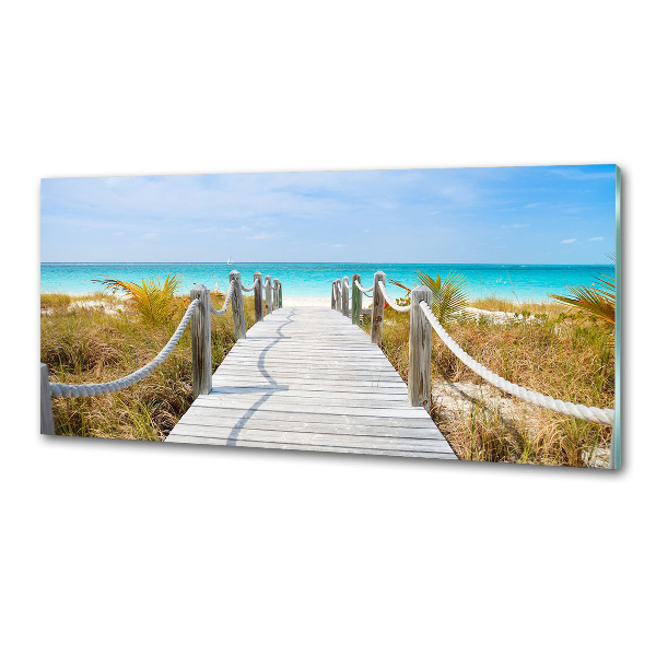 Pannello paraschizzi cucina con motivo 'Sentiero in riva al mare'