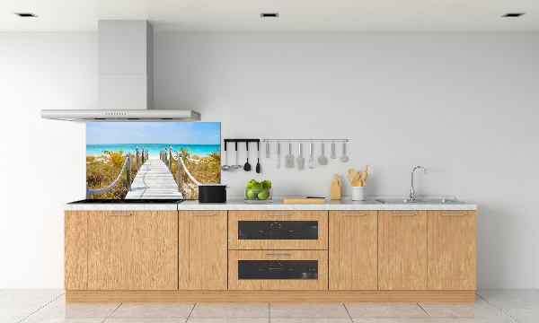 Pannello paraschizzi cucina con motivo 'Sentiero in riva al mare'