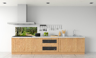 Rivestimento parete cucina con motivo Sentiero nella foresta