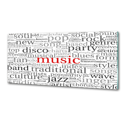 Pannello paraschizzi cucina con tema Generi musicali