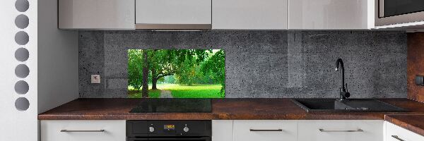 Rivestimento parete cucina con decorazione 