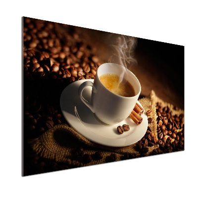 Pannello paraschizzi cucina con motivo a tazza di caffè