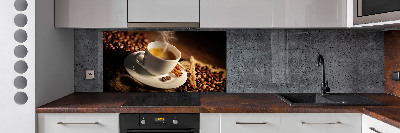 Pannello paraschizzi cucina con motivo a tazza di caffè