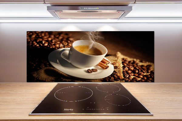 Pannello paraschizzi cucina con motivo a tazza di caffè