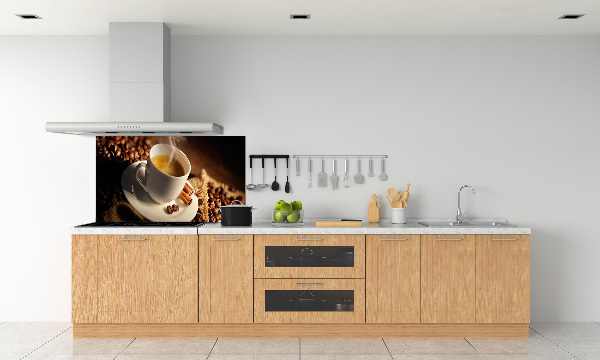 Pannello paraschizzi cucina con motivo a tazza di caffè