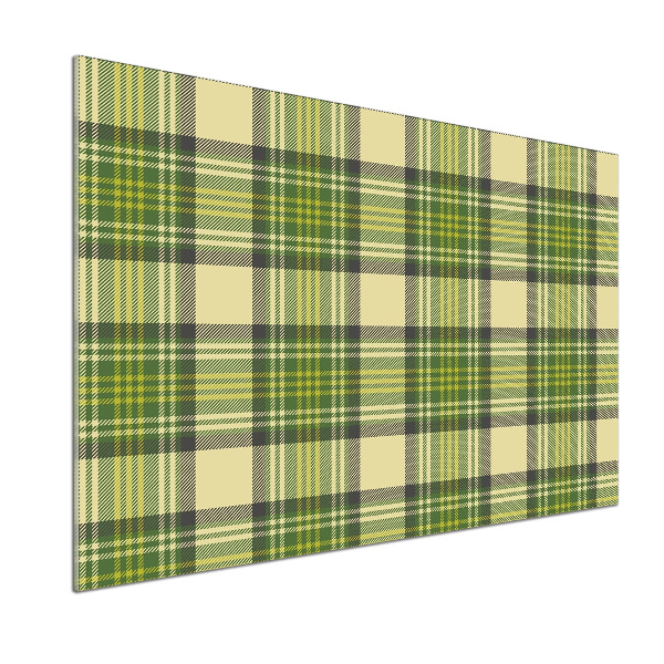 Pannello retrocucina con motivo a scacchi verdi