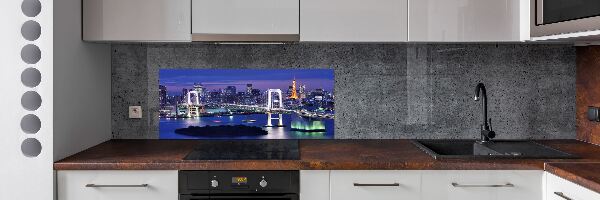 Rivestimento parete cucina con motivo Ponte di Tokyo